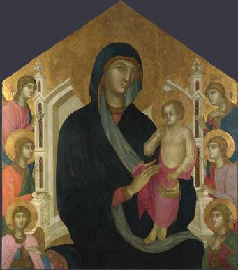 Madonna and Child  ca. 1310-1315  by Master of the Albertini or Master of the Casole Fresco National Gallery London   NGL565